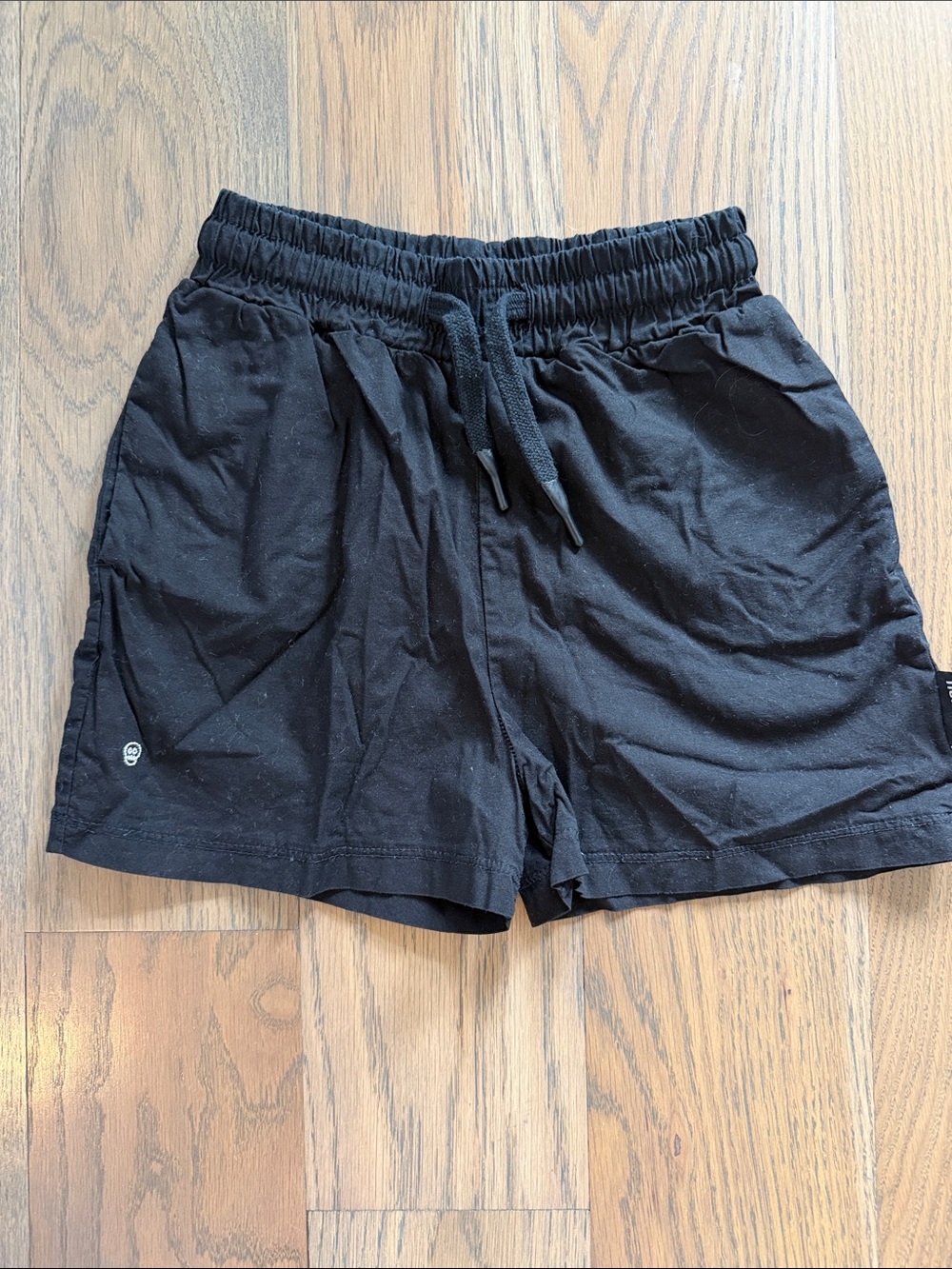 nununu Black Drawstring Cotton Shorts